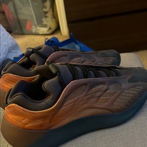 Sleek Black and Brown Sneakers with Durable Rubber Sole